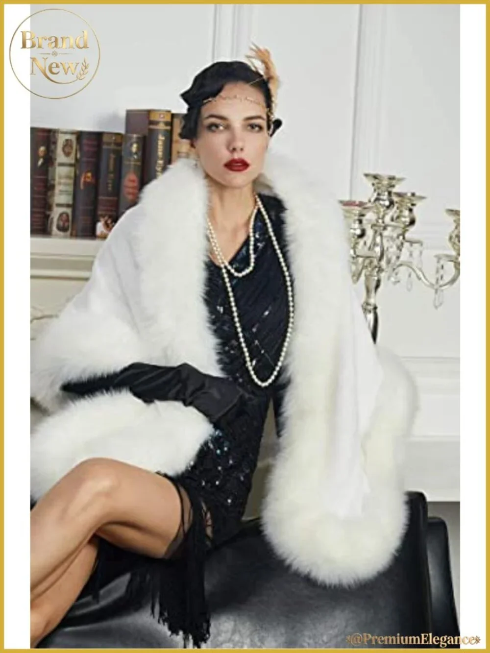 Faux Fur Shawl Wrap Stole Bridal Wedding Cover Up One Size